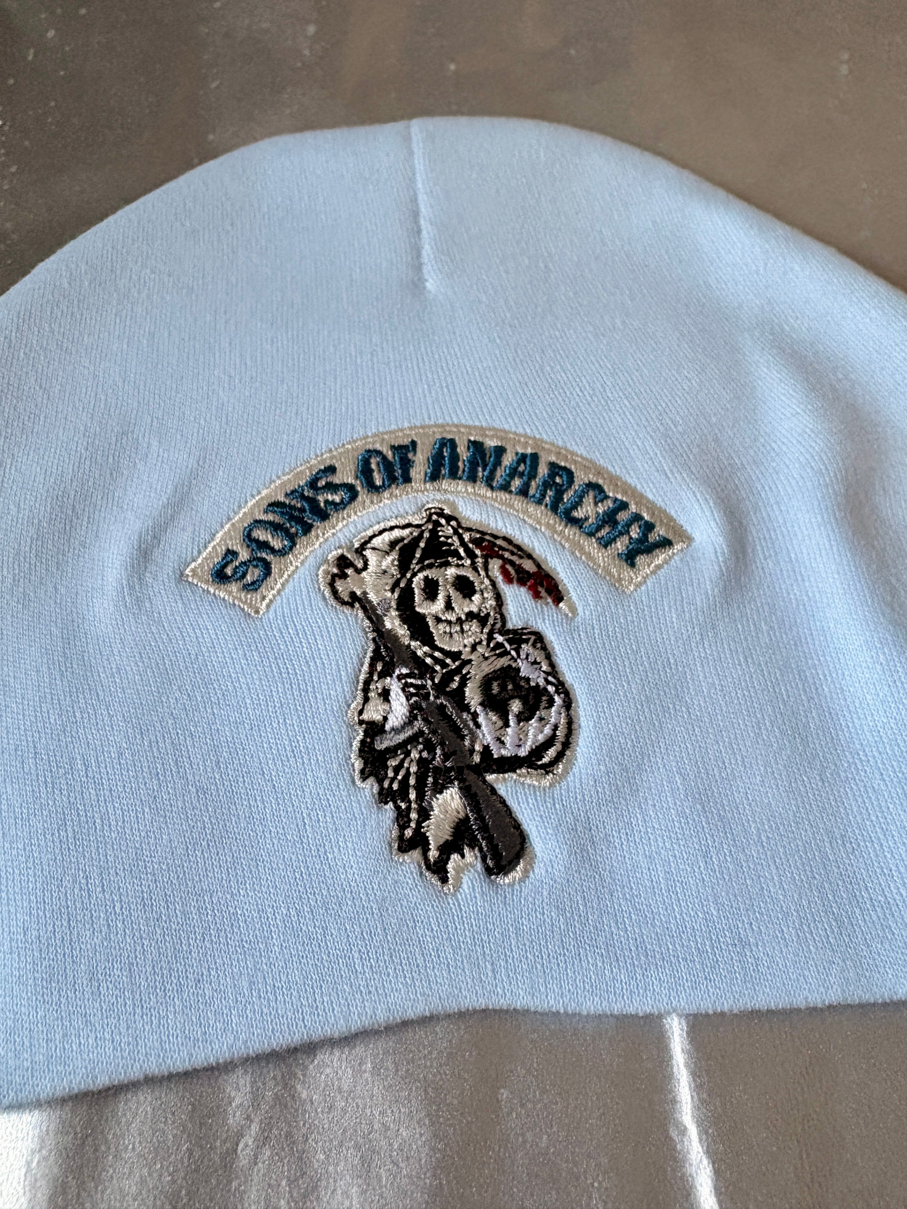Sons of Anarchy Inspired Baby Beanie | Abel Style Baby Blue Cotton Hat