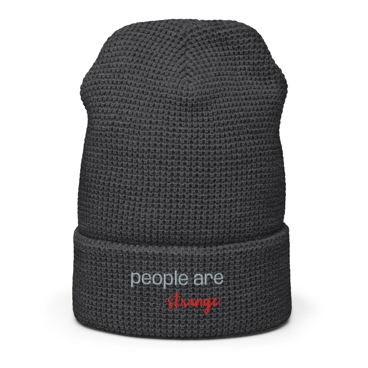 People Are Strange Waffle beanie - Embroidered