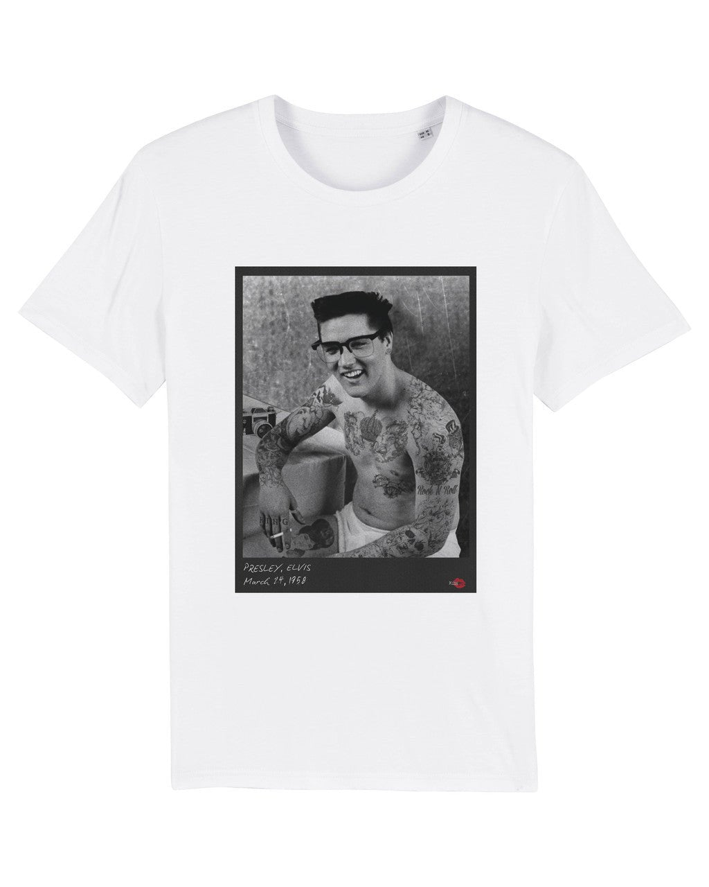 Tattooed Elvis T-Shirt – 100% Cotton Retro Rock'n'Roll Tee