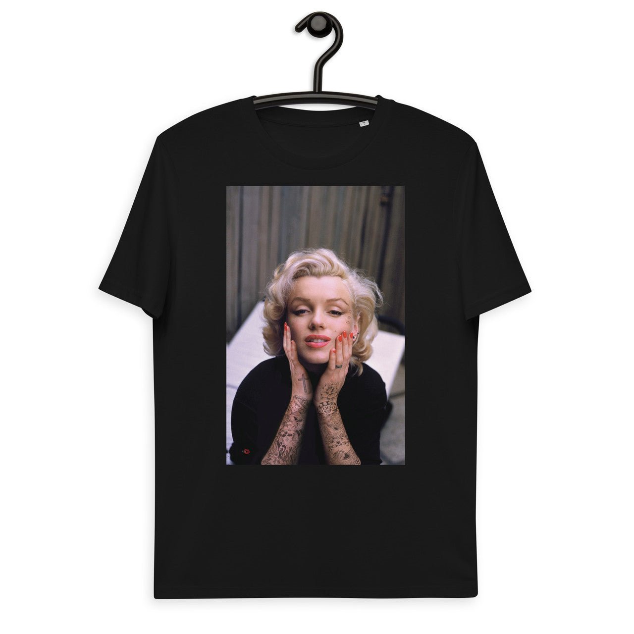 Marilyn Monroe Tattooed KiSS Unisex organic cotton t-shirt - Inked Sleeve Tattoo