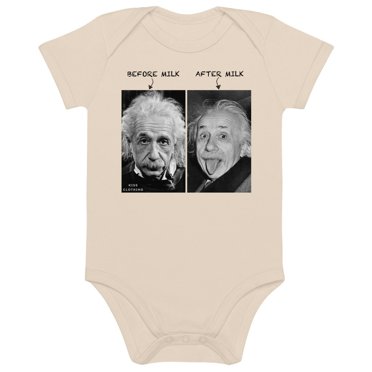 Einstein Organic cotton baby bodysuit - Before Milk After Milk
