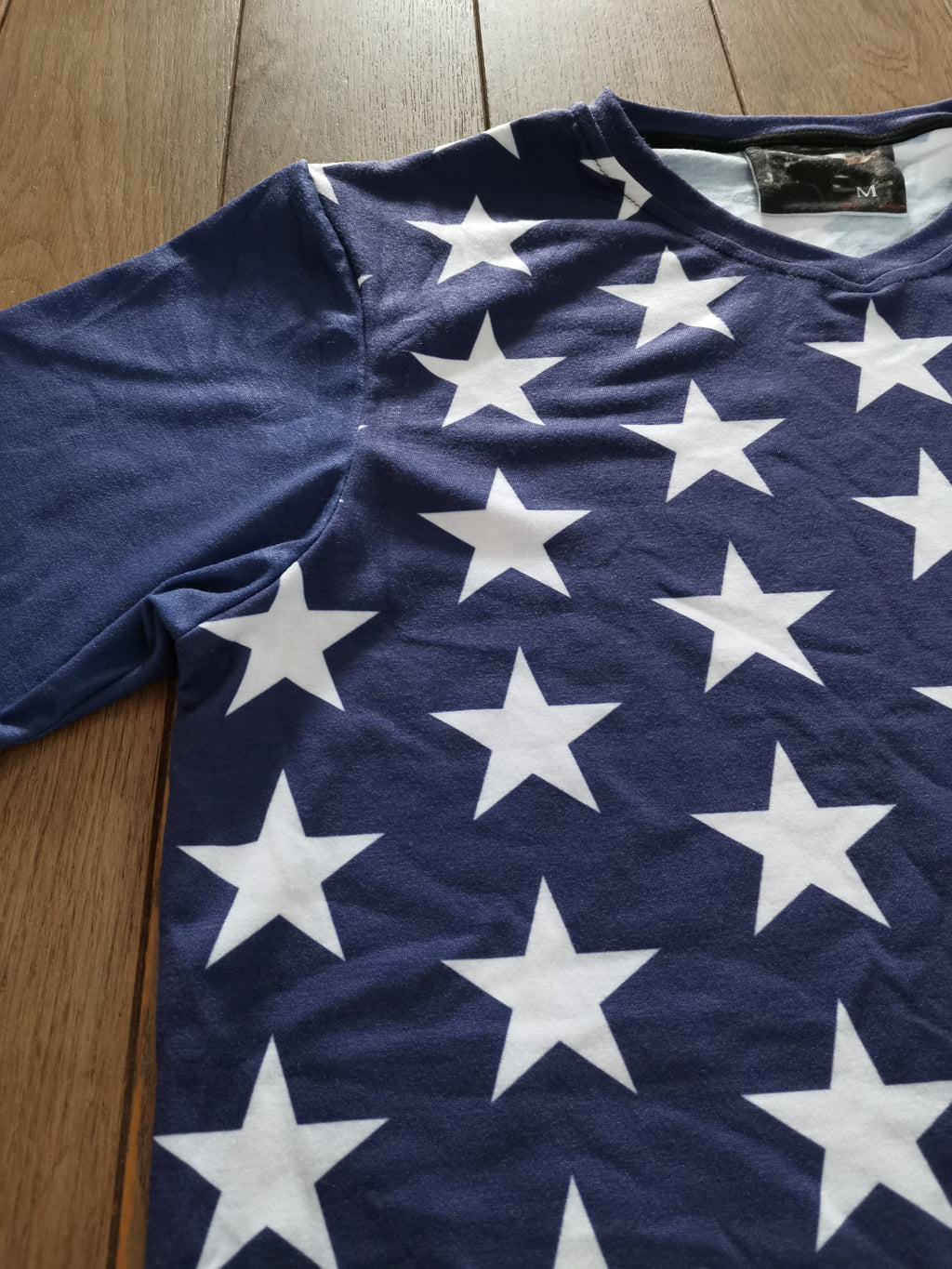 Stars Navy V Neck t-shirt - Fight Club, Brad Pitt cosplay